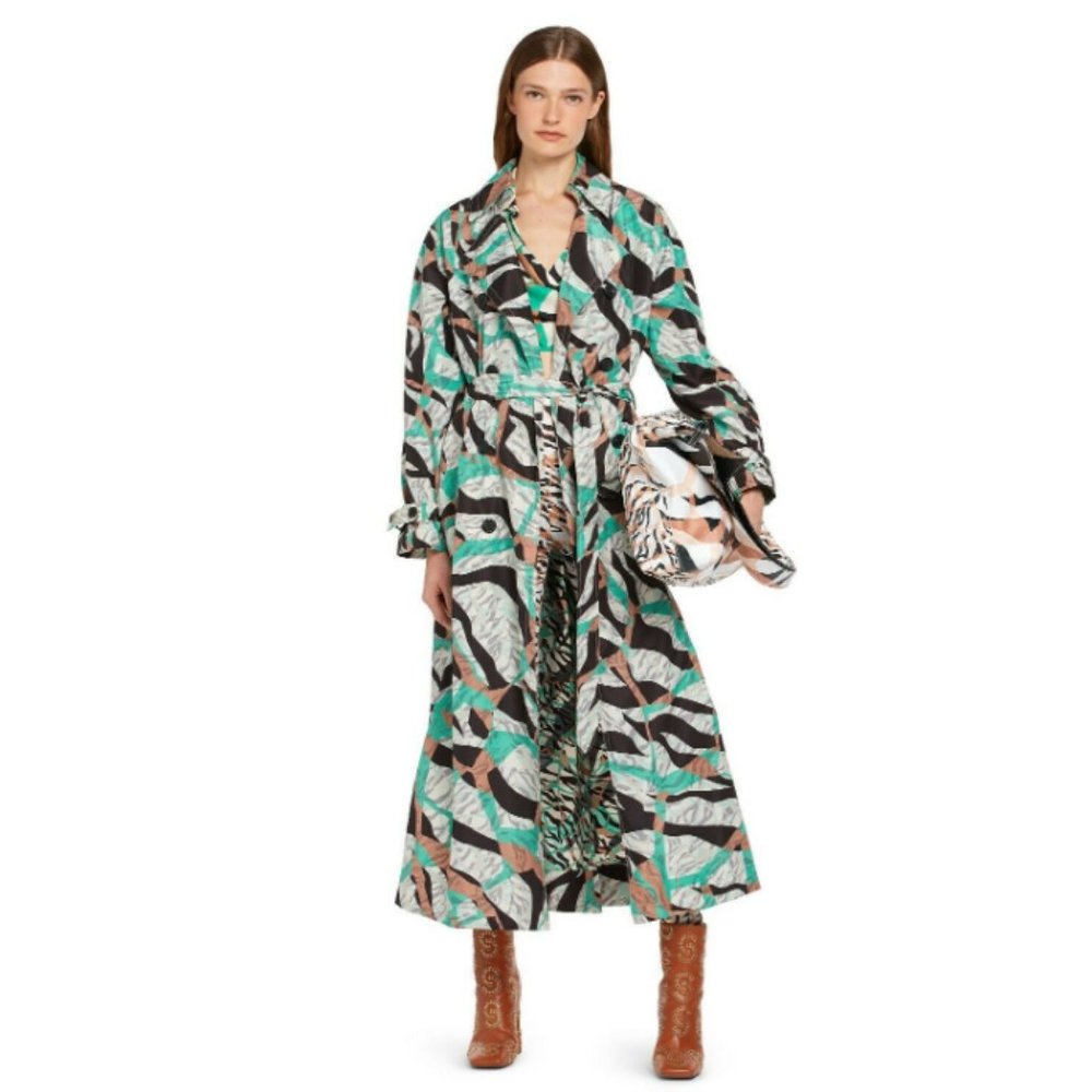 Roberto Cavalli Tiger Twiga Print Trench Coat
